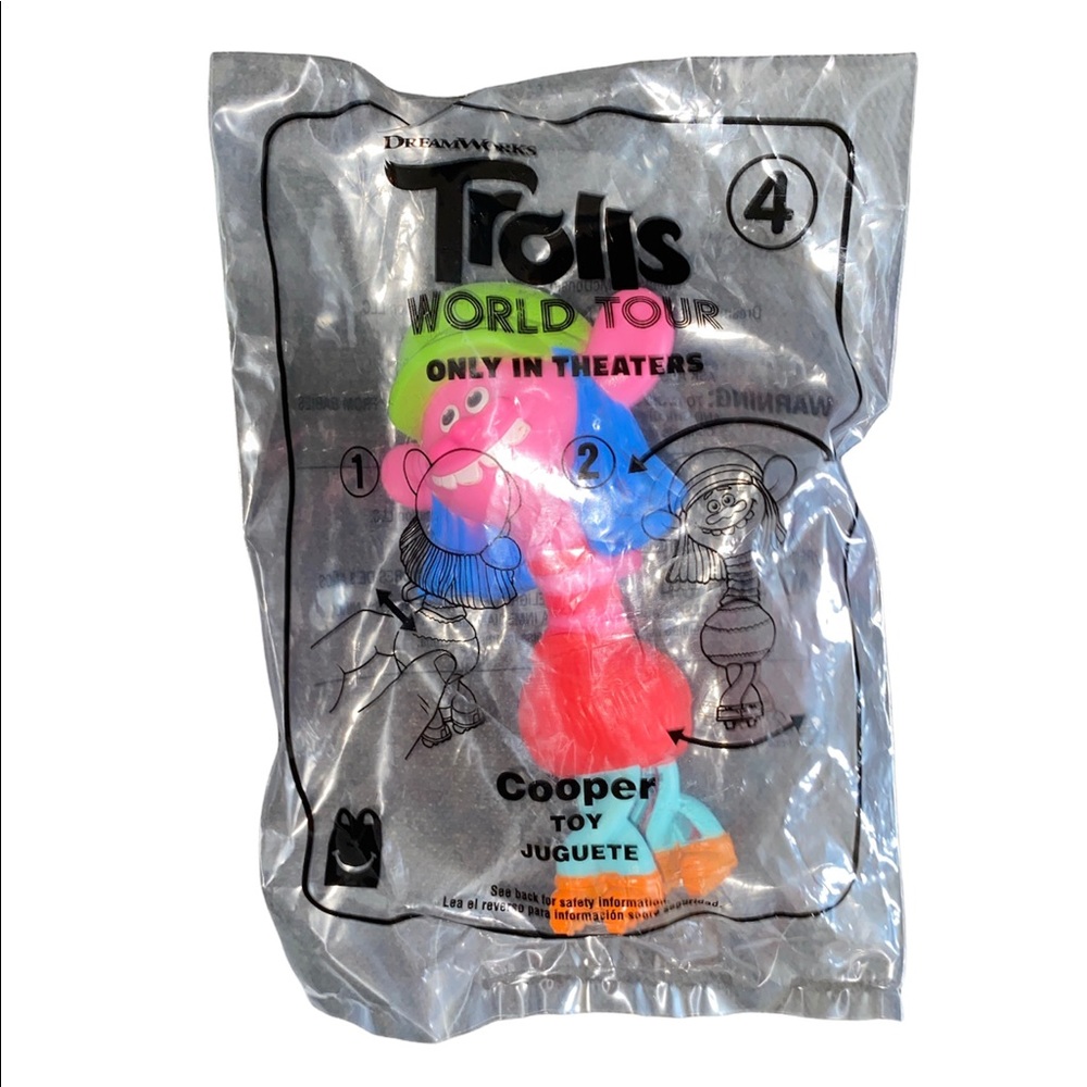 Mc Donalds Happy Meal Toy Dreamworks Trolls World Tour #4 Cooper (BRAND NEW)